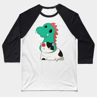 The Dino Cat Baseball T-Shirt